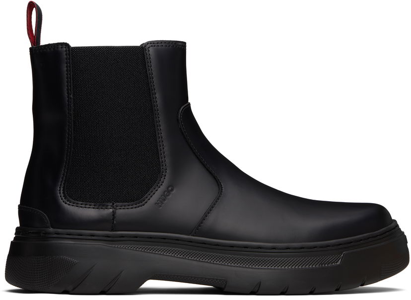 Sneakers och skor BOSS Embossed-Logo Chelsea Boots Svart | 50543764