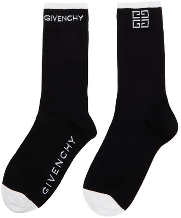 Strumpor Givenchy Givenchy 4G Socks Svart | BMB02A4037, 1