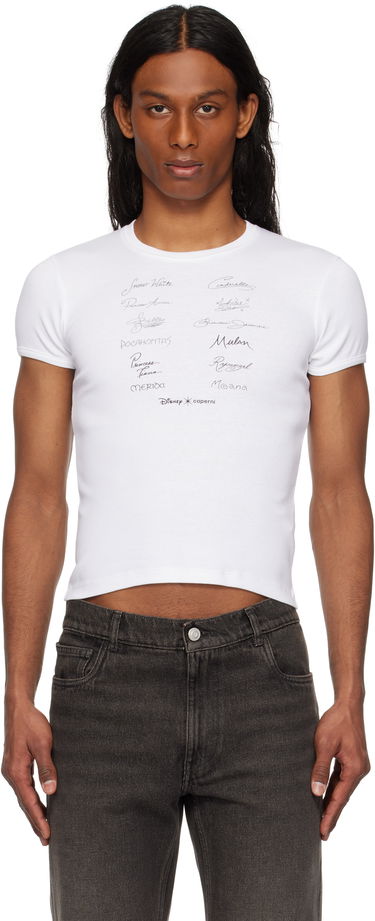 T-shirt Coperni Coperni Disney Edition Princess Slim-Fit T-Shirt Vit | DJS07F5037, 0