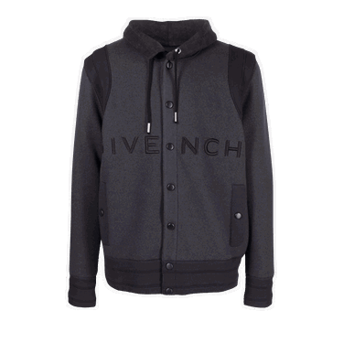 Jacka Givenchy Hooded Embroidered Varsity Jacket Mörkblå | BM00R64YAD 410, 0