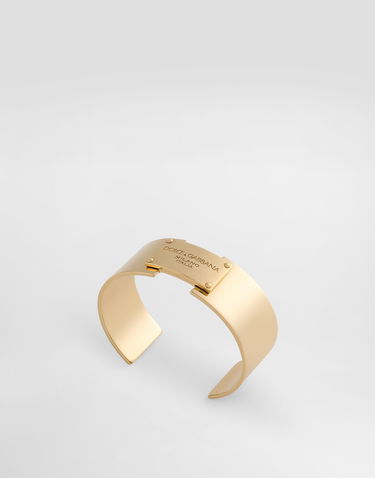 Armband Dolce & Gabbana Metal Cuff Bracelet With Logo Tag Metallisk | WBR1H1W1111ZOO00, 2