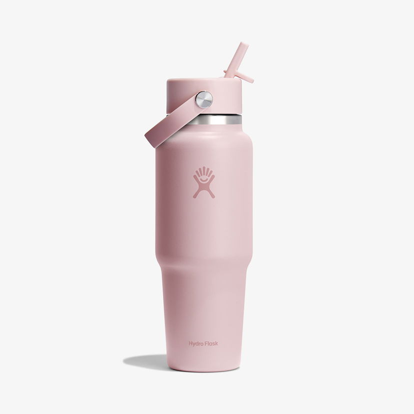 Dricksflaska Hydro Flask 946 ml Wide Flex Straw Travel Bottle Rosa | WT32CFS678