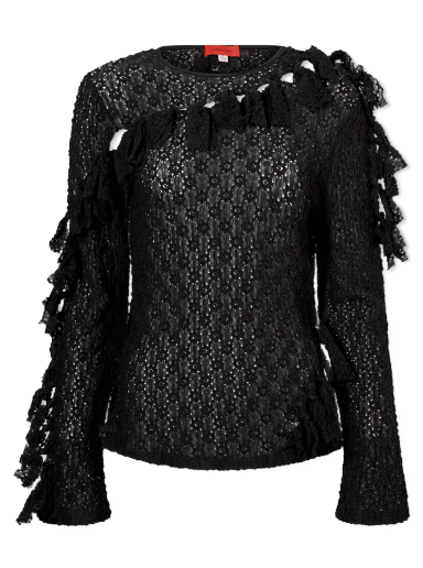 T-shirt Eckhaus Latta Long Sleeve Knot Top Svart | 7002-EL-SS23-N