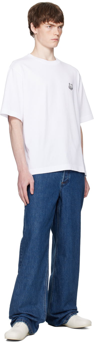 T-shirt MAISON KITSUNÉ Maison Kitsuné Fox Head Patch Comfort T-Shirt Vit | PM00109KJ0119, 3