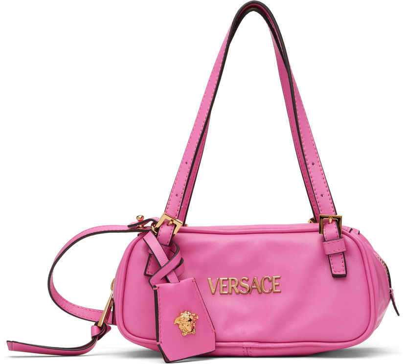 Handväska Versace Versace Tag Bowling Mini Bag Rosa | 1019178_1A13171