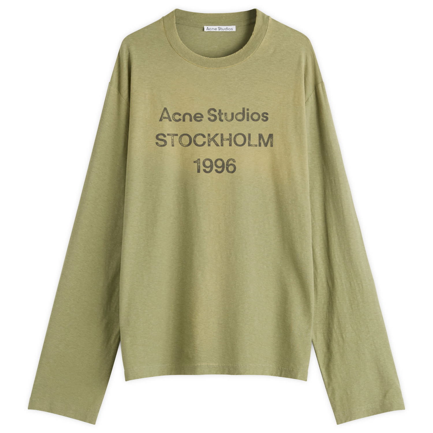 T-shirt Acne Studios Edden U 1996 Long Sleeve T-Shirt, Size X-Small Grön | CL0197-AB7, 1