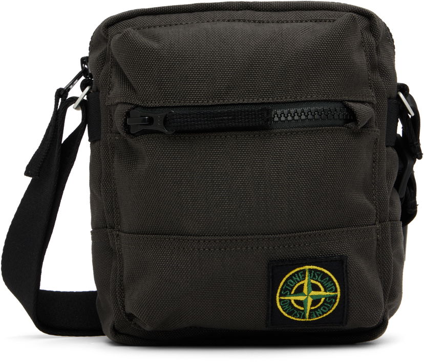 Axelväska Stone Island Resin Treated CORDURA 1500 Crossbody Pouch Grön | K2S15 9200011 S0075