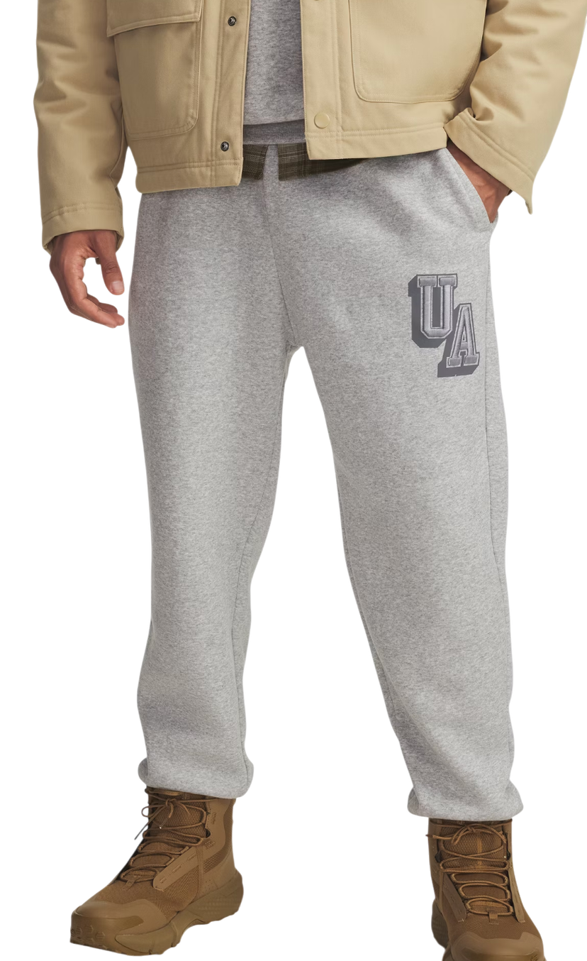 Träningsbyxor Under Armour Under Armour Icon Fleece Graphic Joggers Grå | 6003934-011