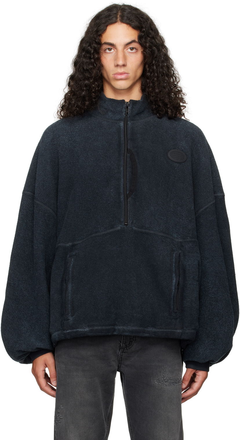 Sweatshirt Alexander Wang Half-Zip Sweatshirt Blå | UCC4242033