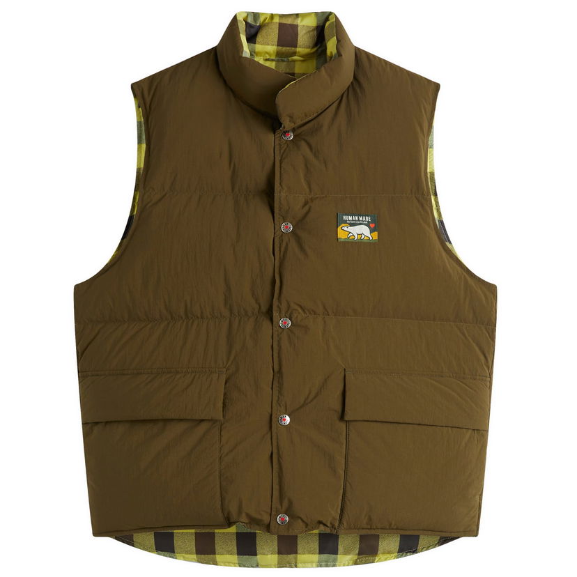 Väst Human Made Reversible Down Vest, Size Large, Human Made Grön | HM28JK034-OD