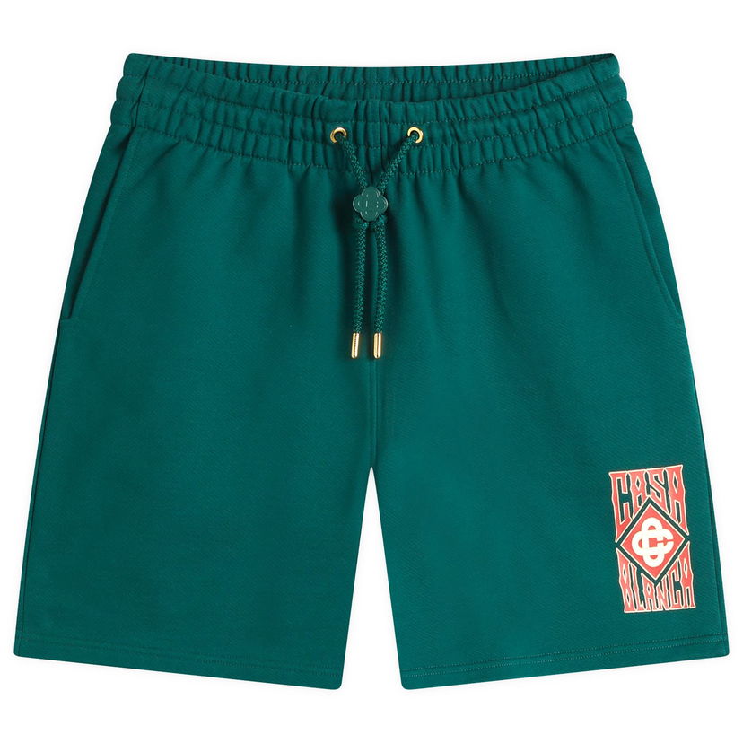 Shorts Casablanca Casablanca Gothic Logo Sweat Shorts, Size Large Grön | MS25-JTR-003-02