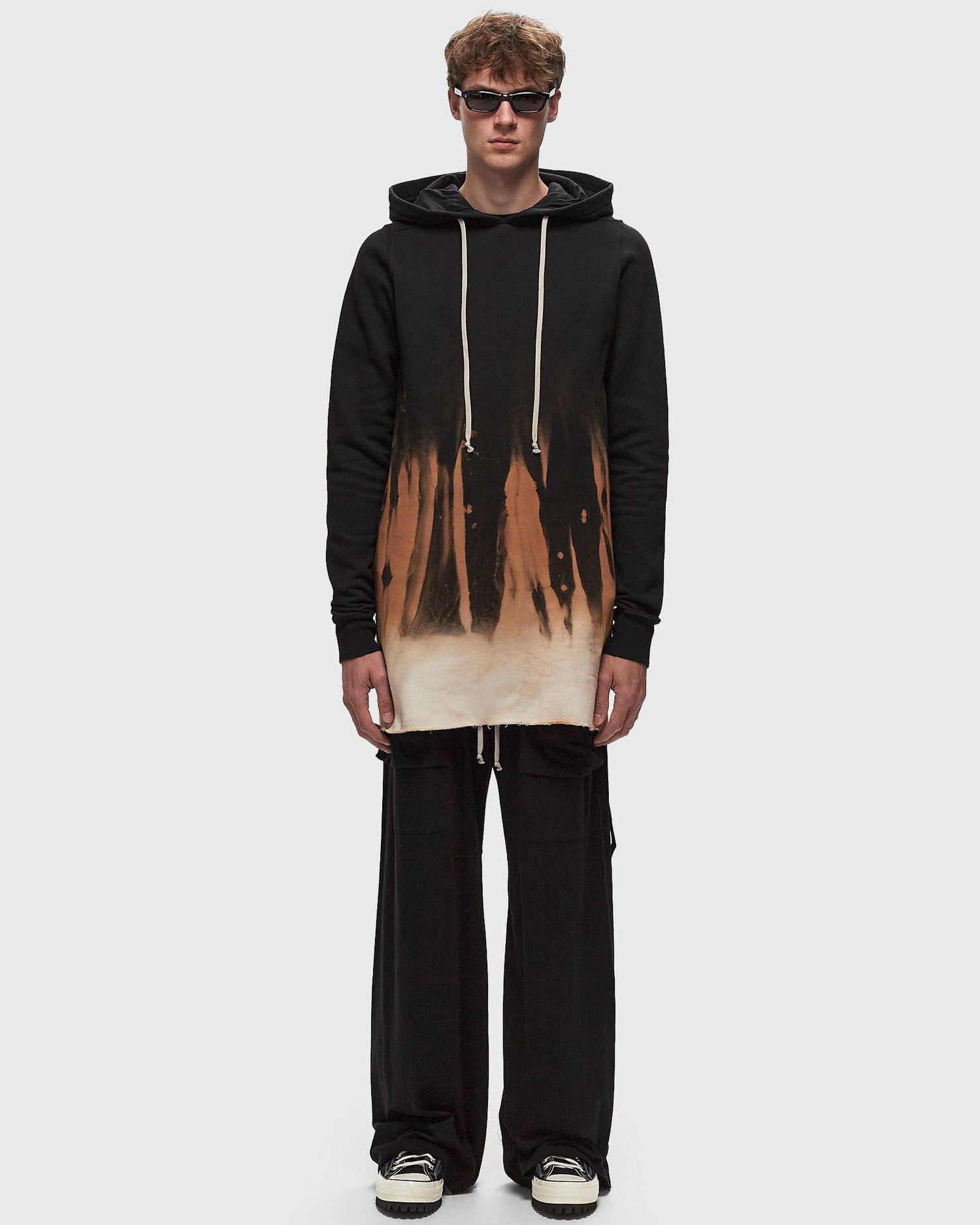 Sweatshirt Rick Owens DRKSHDW KNIT SWEATSHIRT-PULLOVER HOODIE Svart | DU02D2285-FSUN-0983, 1