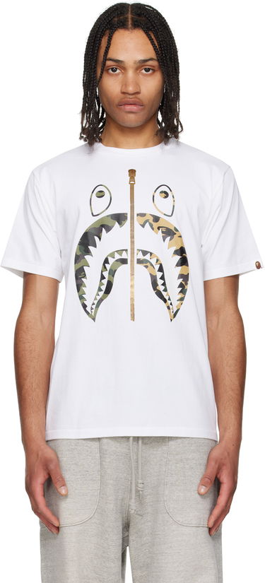T-shirt BAPE A Bathing Ape 1st Camo Separate Shark Graphic T-Shirt Vit | 001TEL301018M, 0