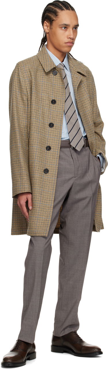 Rockar Paul Smith Paul Smith Casual Fit Check Coat Beige | M1R-391Y-P02567-61, 3