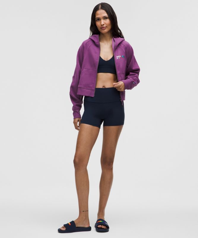 Sweatshirt lululemon Oversized Cropped Full Zip Hoodie Purpur | prod20000051, 1