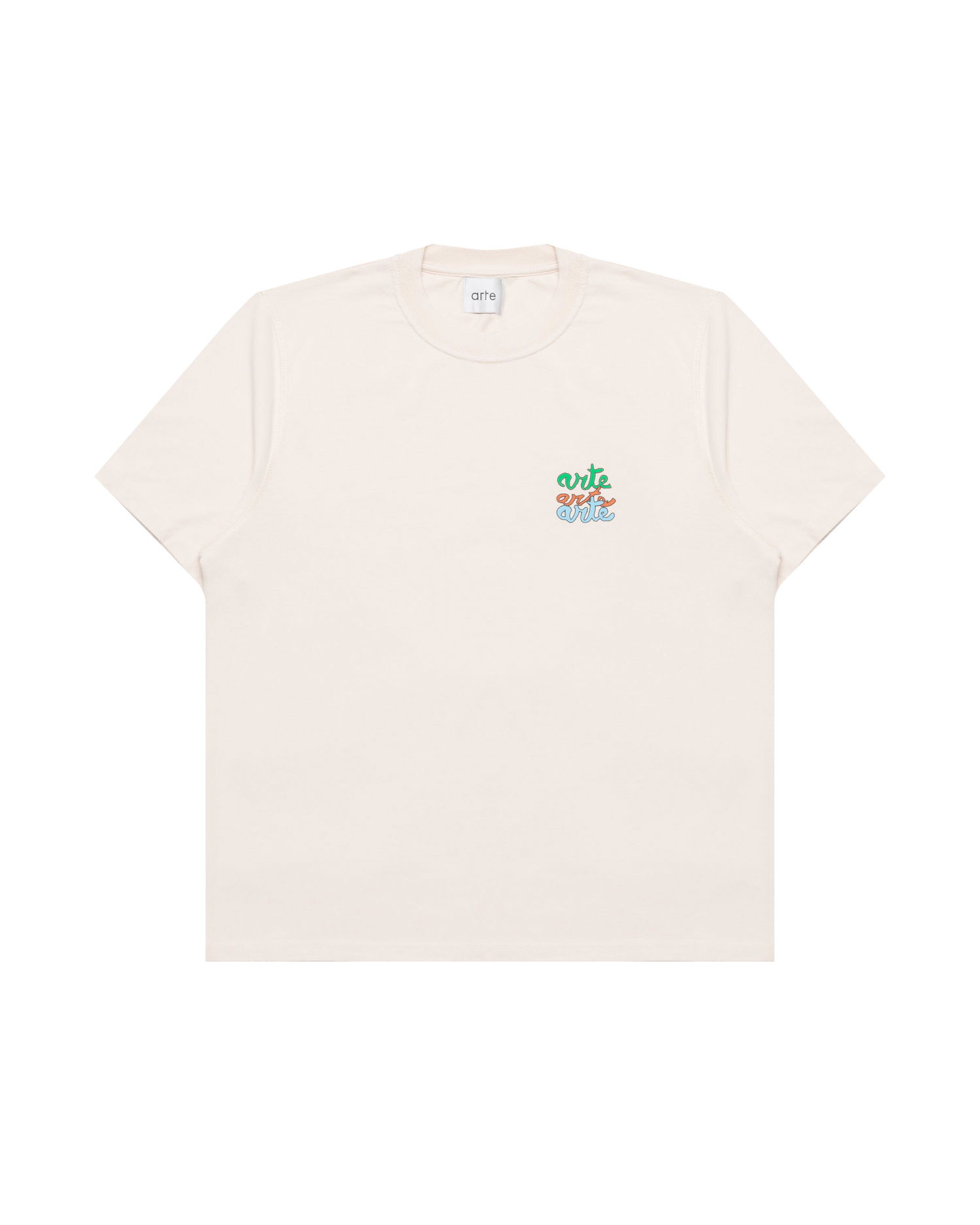 T-shirt Arte Antwerp Arte Antwerp Multi Logo T-Shirt Beige | SS25-102T, 0