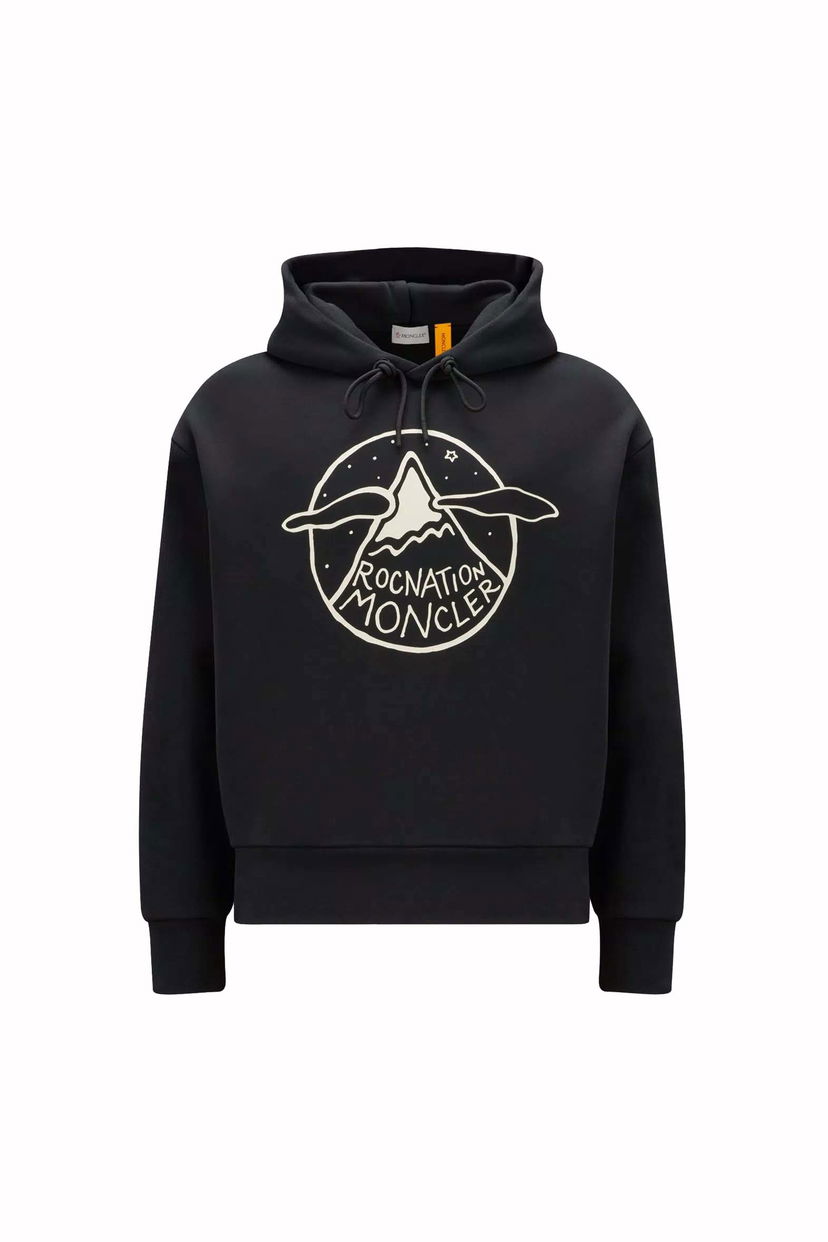 Sweatshirt Moncler Roc Nation by Jay-Z x Logo Motif Hoodie Svart | I209W8G00006809KX999