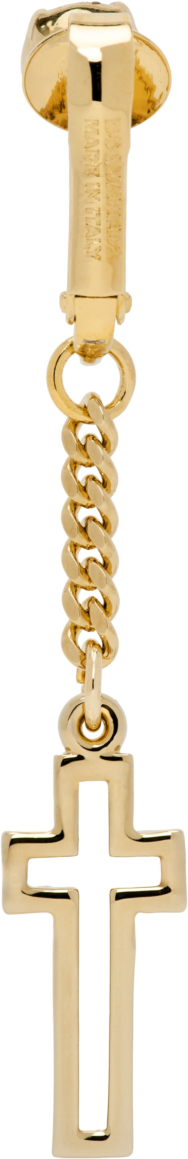 Nyckelringar DSQUARED2 Dsquared2 Clip-On Cross Earring Metallisk | ERM0064_37201104_7043