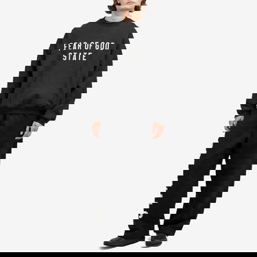 Sweater Fear of God Heavy Fleece Crew Sweatshirt Svart | 192BT246230F, 4