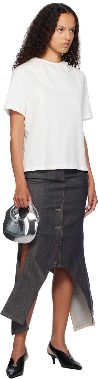 T-shirt Courrèges Short Sleeve Cropped T-Shirt Vit | 424JTS159JS0175, 3