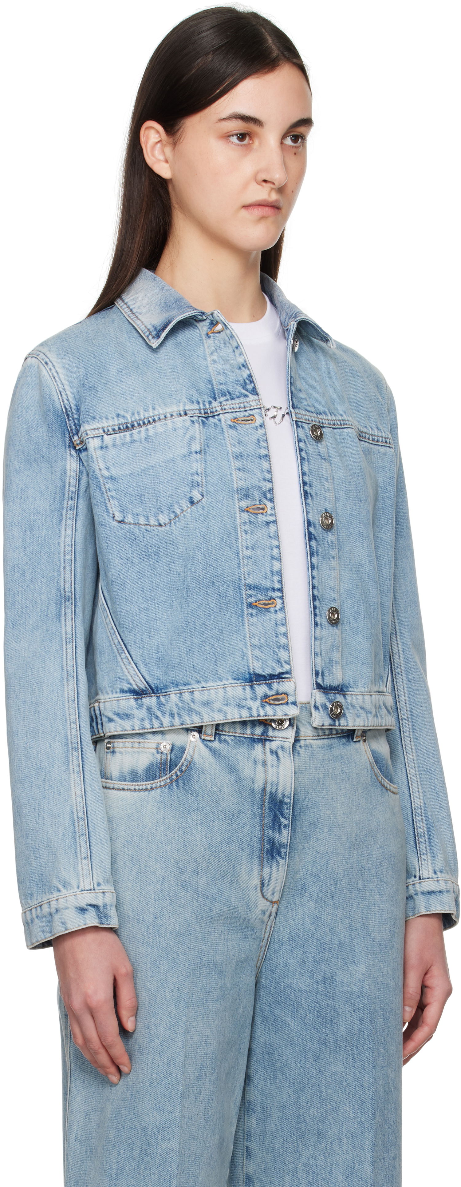 Jacka LANVIN Lanvin Short Denim Jacket Blå | RW-JA0301-D087-P25, 1