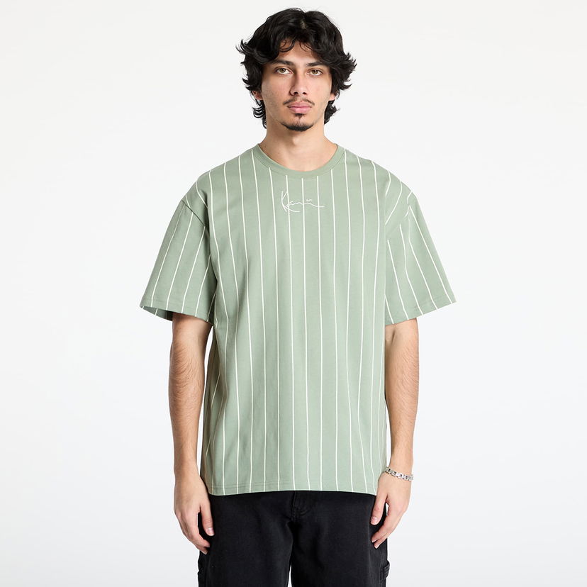 T-shirt Karl Kani Karl Kani Small Signature Pinstripe Tee Grön | 60300340
