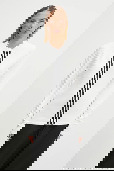 T-shirt Y-3 Y-3 Fitted Cinch Long Sleeve T-Shirt Vit | KD4760, 3