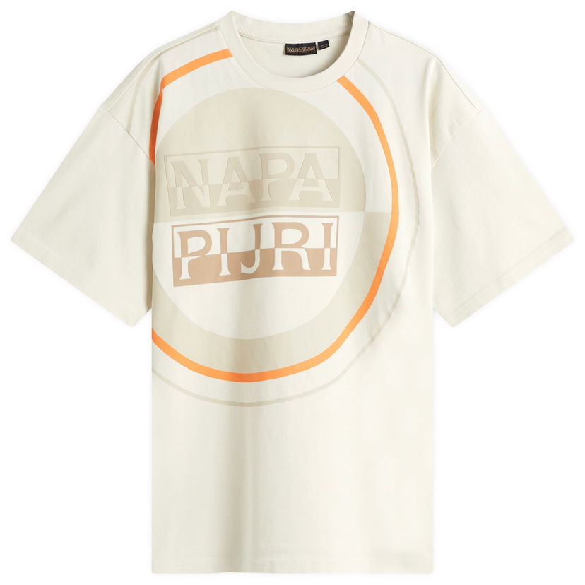 T-shirt Napapijri Napapijri Premium Macro Dimension Print T-Shirt, Size Large Beige | NP0A4IEEN1J1