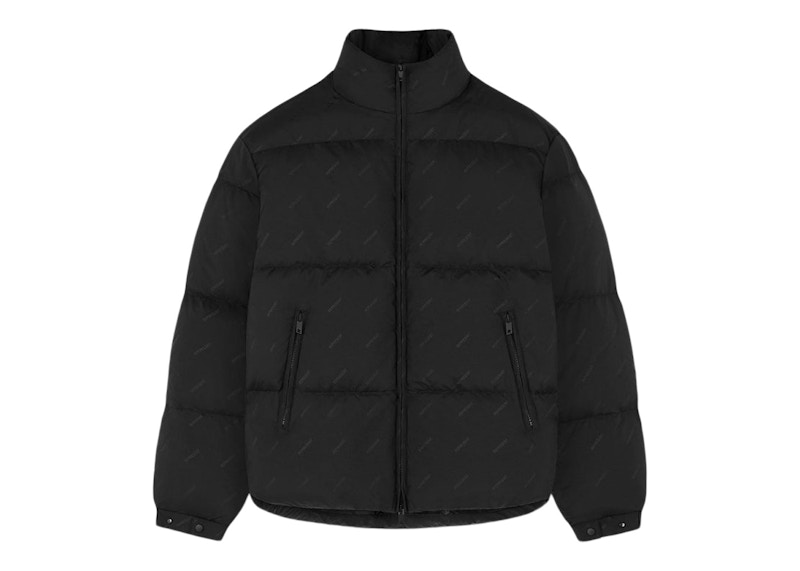 Pufferjacka Represent Clo Represent All Over Logo Puffer Jacket Svart | M01199-78