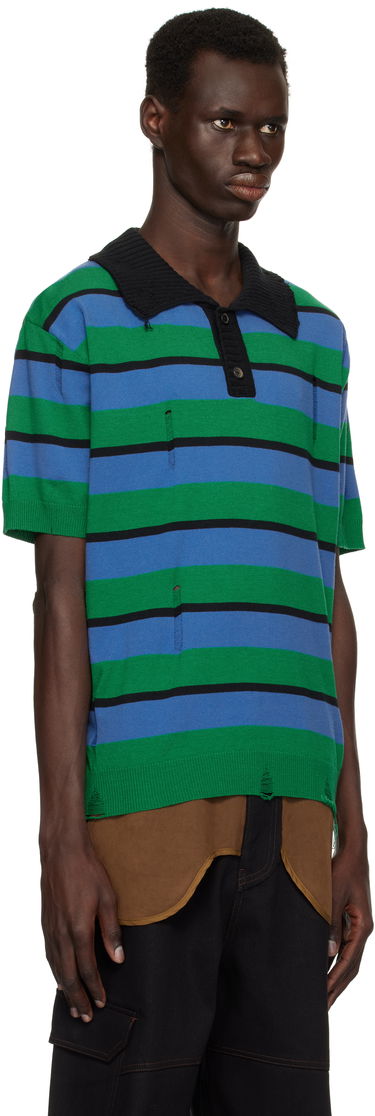 Polotröja Andersson Bell Andersson Bell Damaged Stripe Knit Polo Flerfärgad | atb1242m, 1