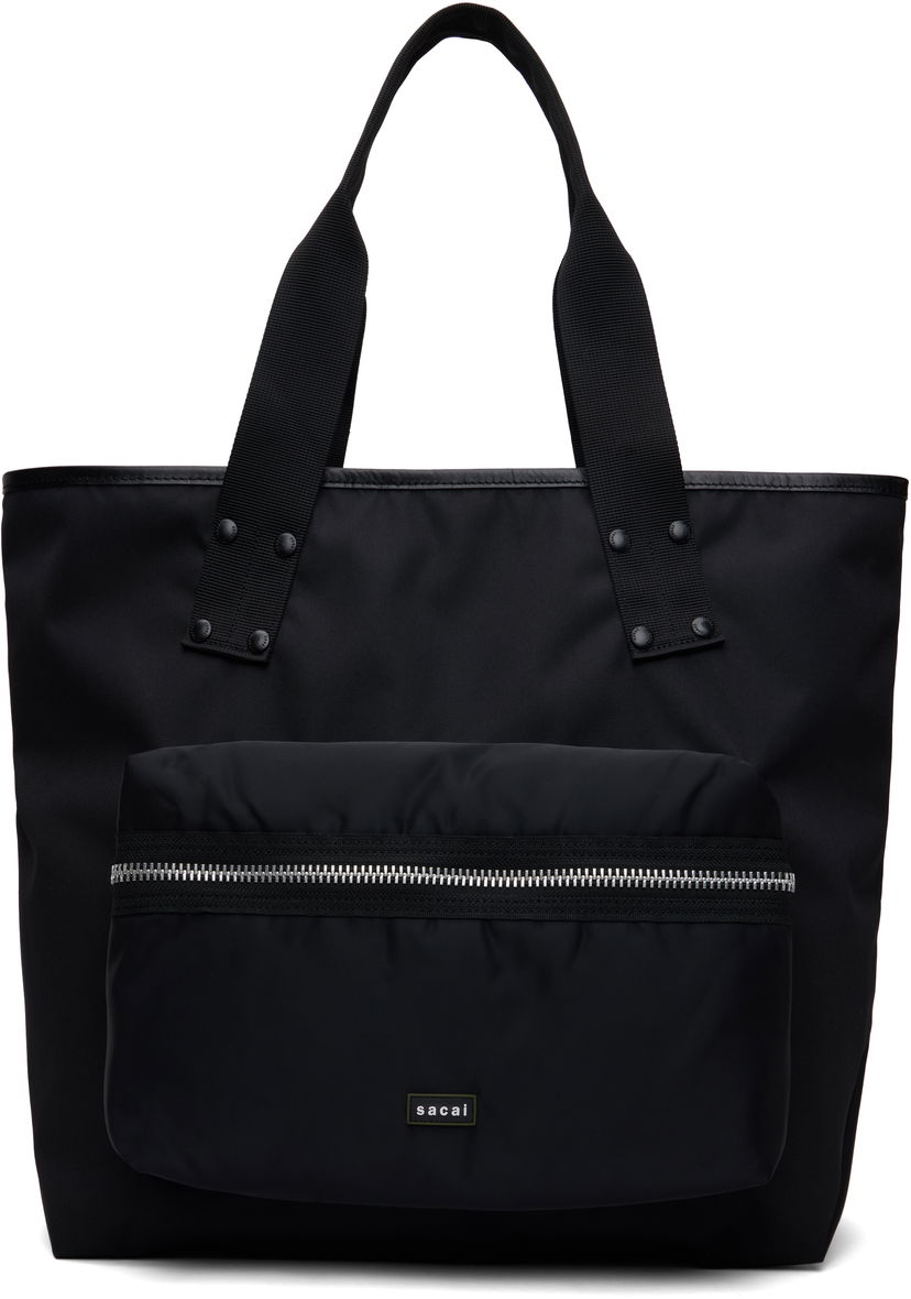 Tygpåse sacai Sacai Pocket Large Tote Svart | 25-0934S