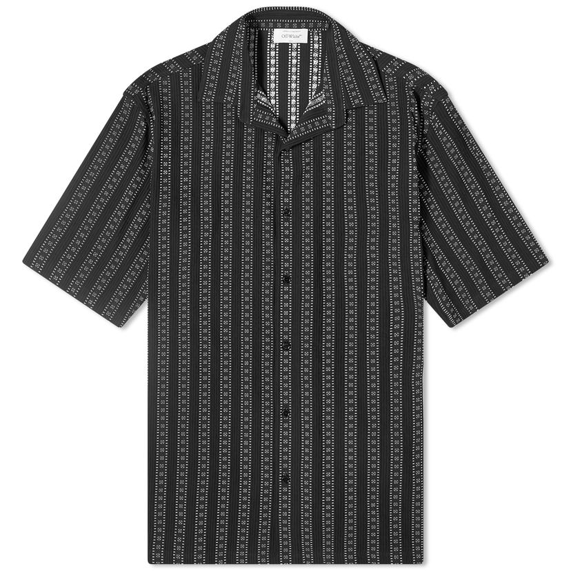 Skjorta Off-White Arrow Stripe Vacation Shirt Blå | OMGG013S24FAB0018200