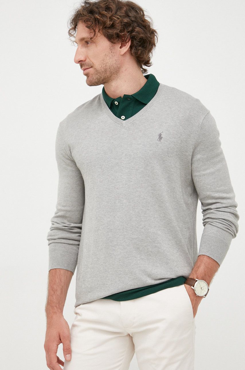 Sweatshirt Polo by Ralph Lauren Classic-Fit V-Neck Pullover Grå | 710670789002, 0