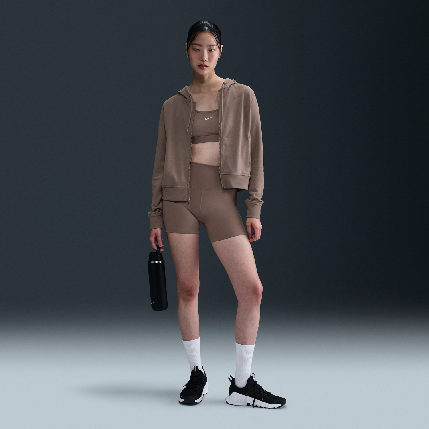 Sweatshirt Nike One High-Waisted 5" Bike Shorts Brun | FN3211-233, 1