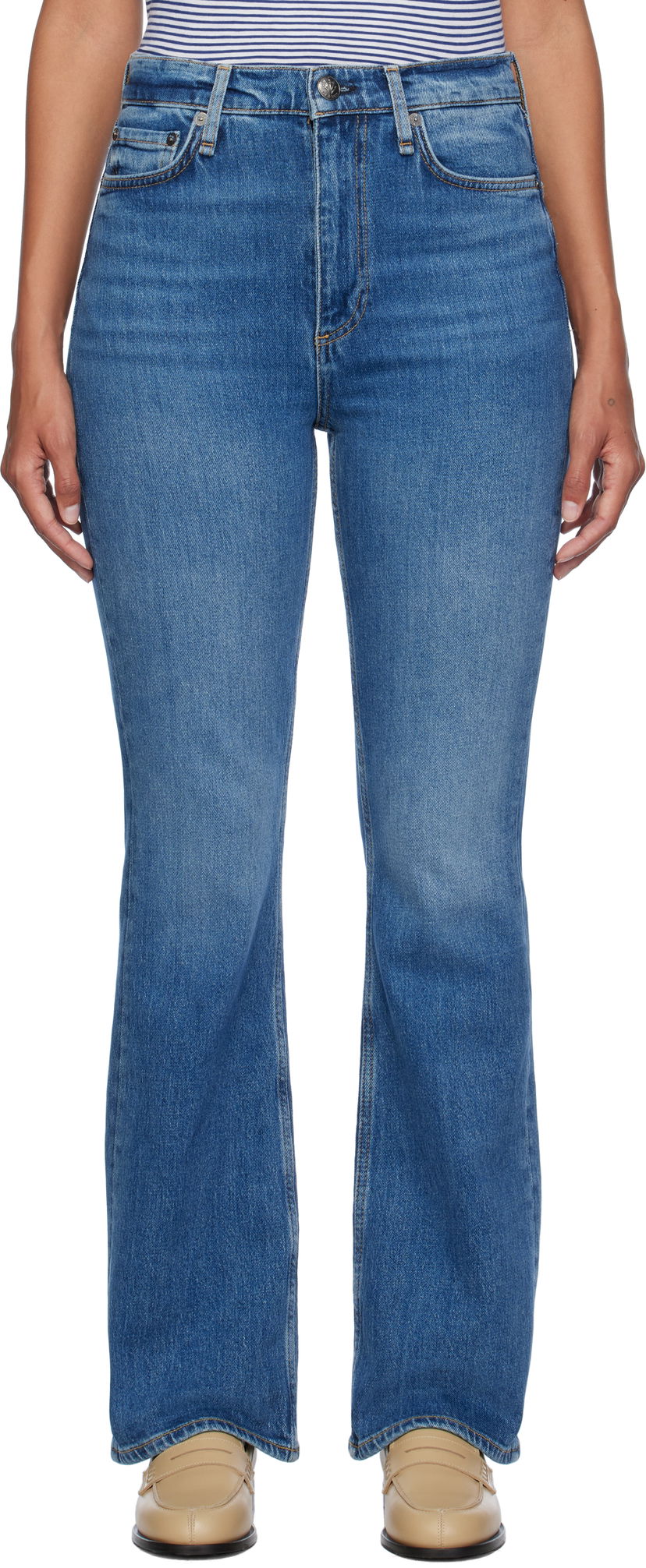 Jeans rag & bone rag & bone Peyton Bootcut Jeans Blå | WDD24F2948B7AL