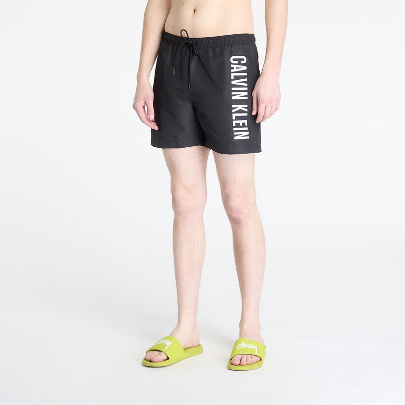 Badkläder CALVIN KLEIN Calvin Klein Jeans Medium Drawstring Boardshorts Svart | KM0KM01092 BEH