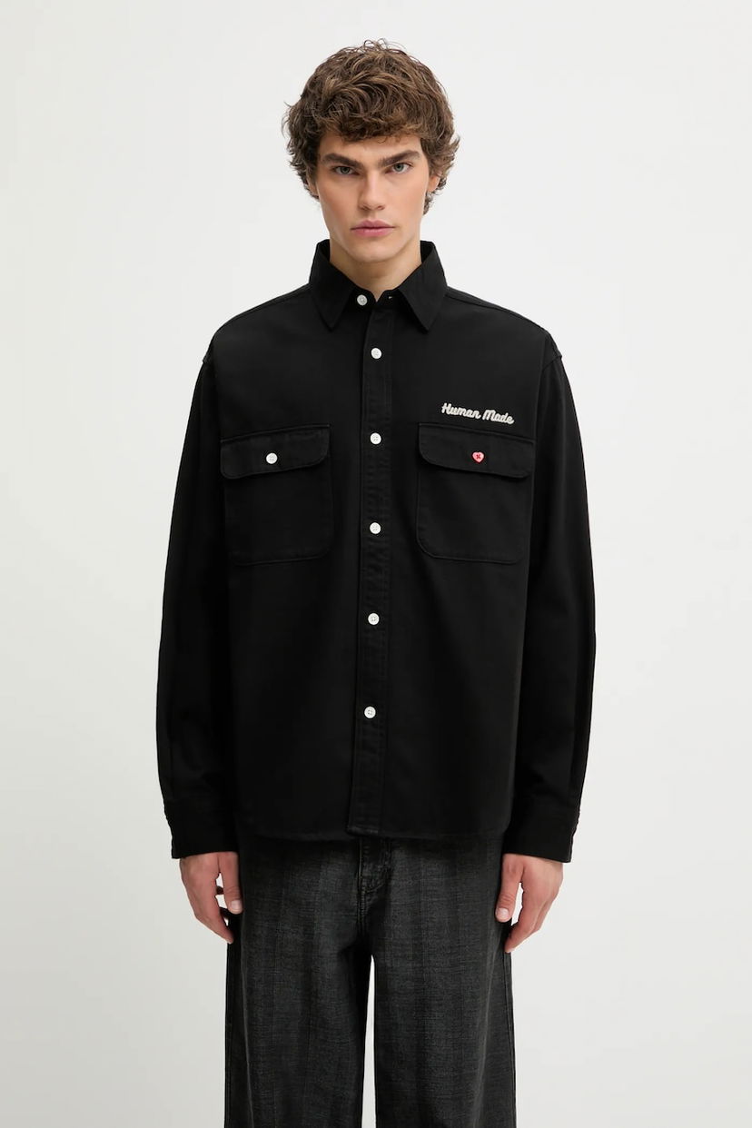 Skjorta Human Made Human Made Relaxed Fit Overshirt Svart | HM30SH014