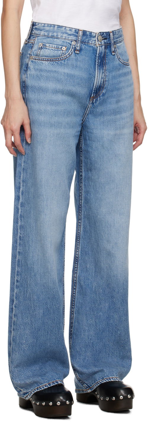 Jeans rag & bone Logan Wide-Leg Jeans Blå | WDD23S2935F2AU, 1