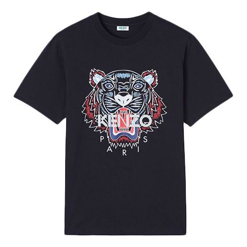 T-shirt KENZO Tiger Logo Printed T-Shirt Mörkblå | FA55TS0504YA-99, 0