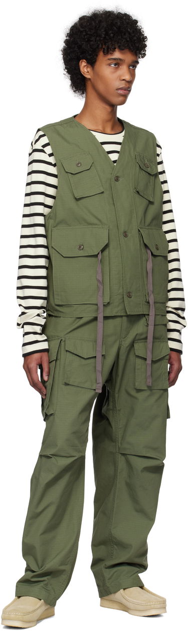Väst Engineered Garments Engineered Garments C-1 Field Vest Grön | 25S1C010, 3