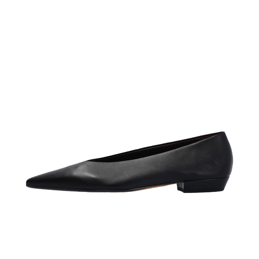 Sneakers och skor Bottega Veneta Almond Leather Ballet Flats Svart | 608872VBSD01000