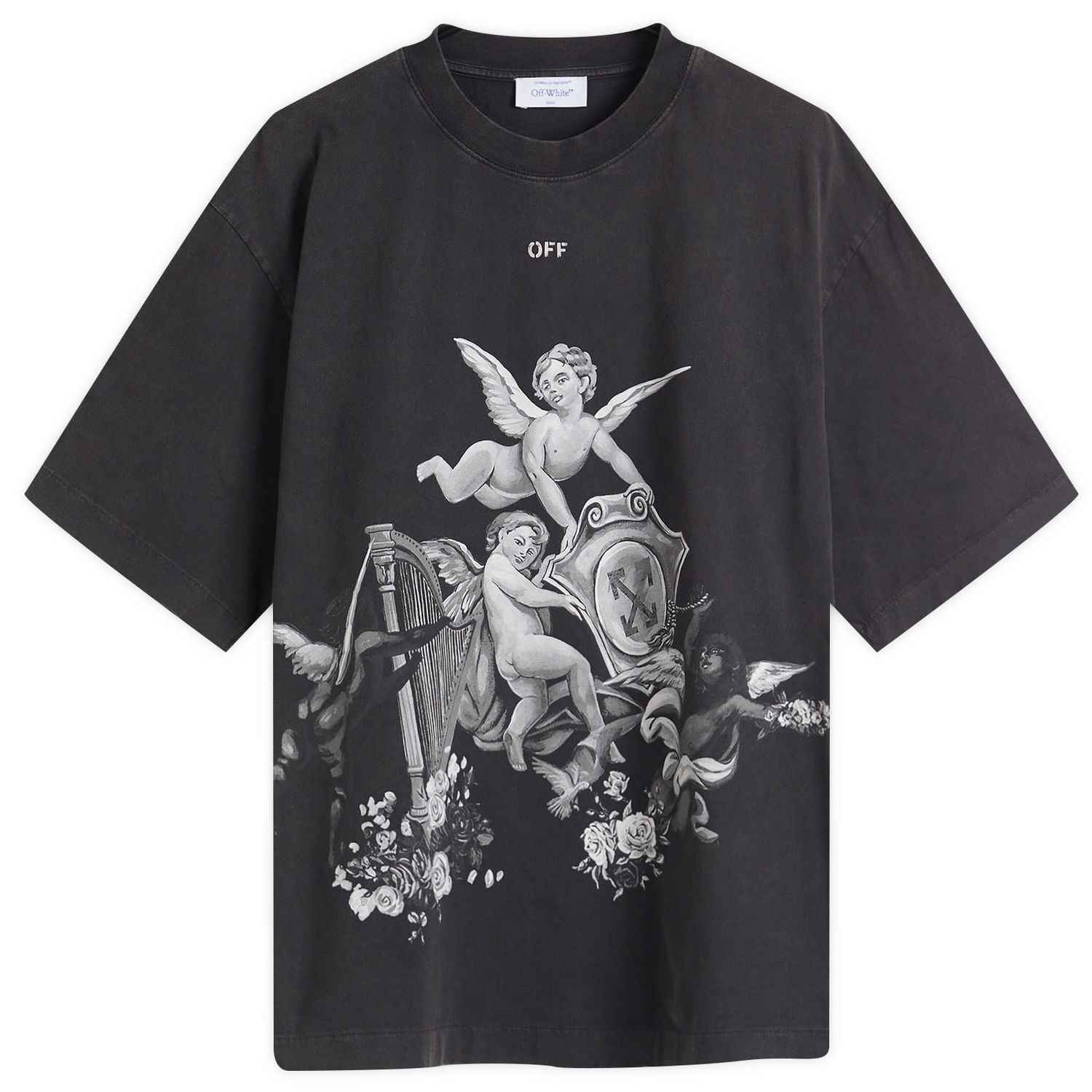T-shirt Off-White Putti Skate Graphic Tee, Size Large Svart | OMAA120S25JER0011301, 1