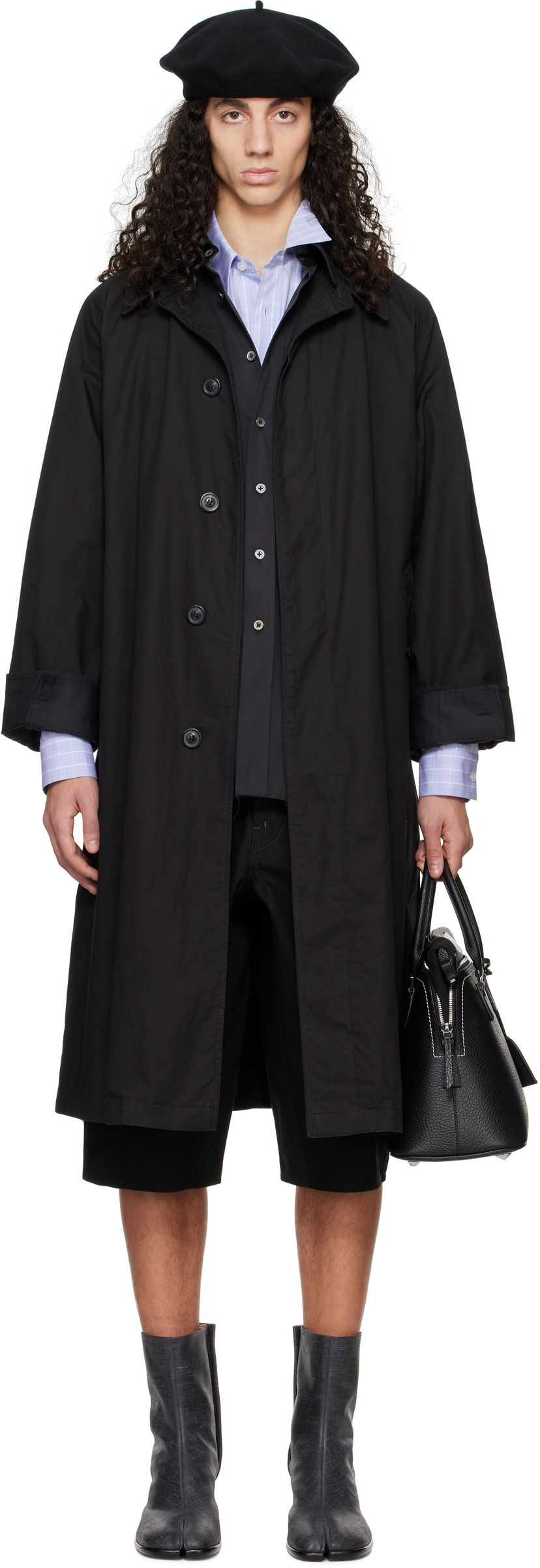 Trenchcoat Maison Margiela Maison Margiela Layered Trench Coat Svart | S50AH0137 M35354