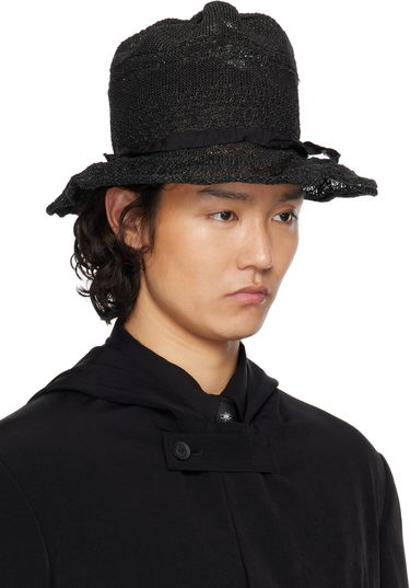 Hatt Yohji Yamamoto Yohji Yamamoto Paper PE Mountain Hat Svart | HP-H03-960, 1
