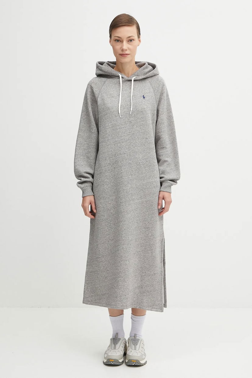 Klä Polo by Ralph Lauren Polo Ralph Lauren Midi Hoodie Dress Grå | 211972699