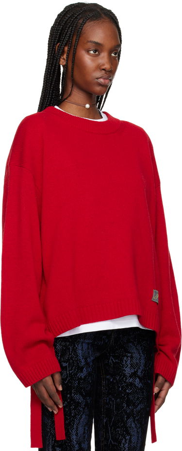 Sweater GANNI GANNI Future Wool Mix Oversized Sweater Röd | K2477, 1