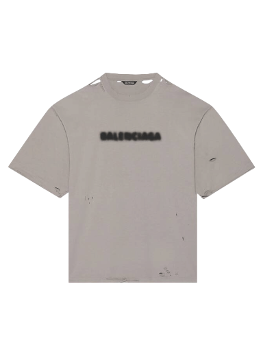 T-shirt Balenciaga Blurry Wide Fit T-Shirt Grå | 661715 TKVD5 8174
