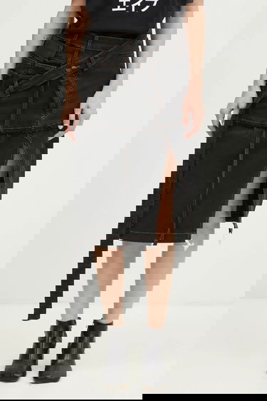 Kjol Ottolinger Ottolinger Signature Wrap Denim Midi A-Line Skirt Svart | 2217040111, 0