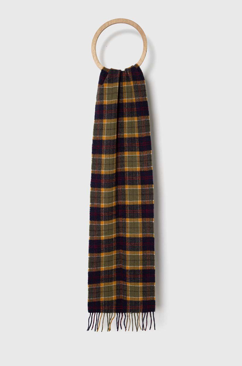 Halsduk Barbour Checked Wool Scarf Grön | USC0001