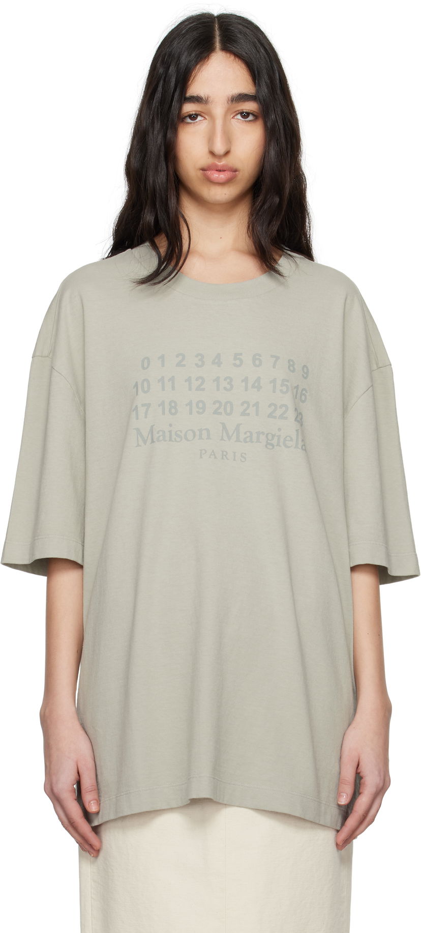 T-shirt Maison Margiela Maison Margiela Numeric Logo T-Shirt Grön | S50GC0716 S24567